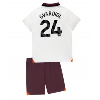Otroški Nogometni dresi Manchester City Josko Gvardiol #24 Gostujoči 2023-24 Kratek Rokav (+ Kratke hlače)